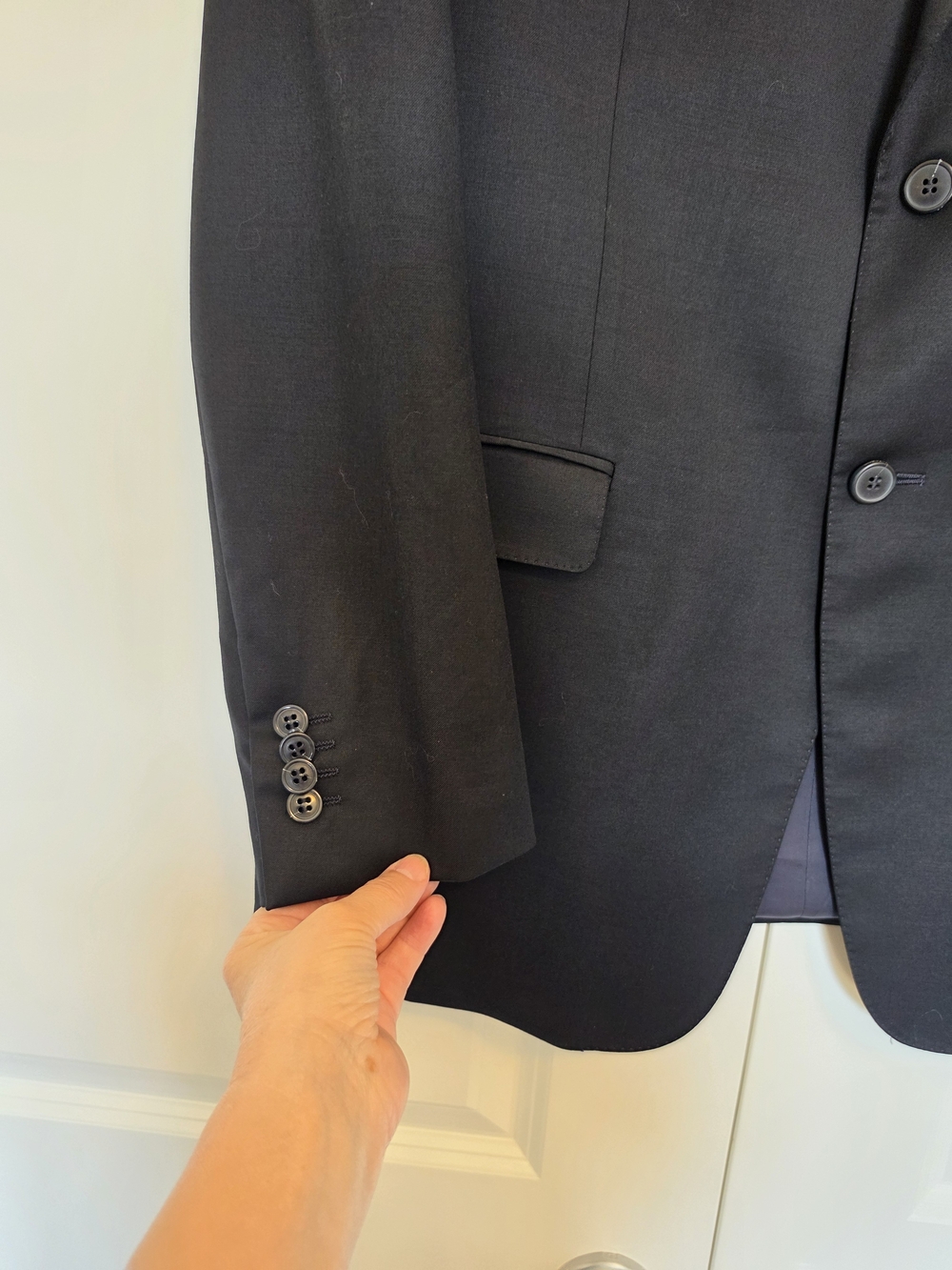 Z ZEGNA CITY MEN’S 100% WOOL BLACK BLAZER SPORT COAT SIZE 54L - Picture 6 of 8